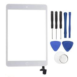 Autokay White Touch Screen Glass Digitizer Replacement Ic Home Button For Ipad MINI 1 2