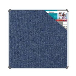 Bulletin Board Ribbed Aluminium Frame 900X900MM - Denim