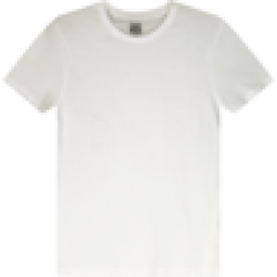 Mens White Crewneck T-Shirt S-xxl