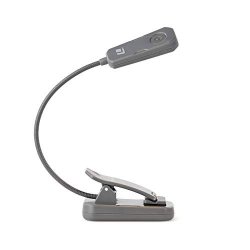 Luxpro LP178 Rechargeable Warm 6 LED Lightweight Book Light With Convenient Padded Clip