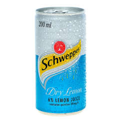 Schweppes Soft Drink Can Dry Lemon 24 X 200ml