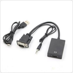 VGA To HDMI Converter Cable Adapter With Audio 1080P HDMI Adapter For PC Laptop To Hdtv Projector