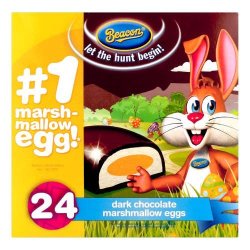 Beacon Marshmallow Eggs Dark Chocolate 24'S