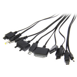 10-in-1 Multifunctional Universal Usb Charger data Cable 0.2m Ipod Motorola V3 Samsung I90 Psp