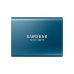 Samsung T5 500GB Portable Solid State Drive in Blue