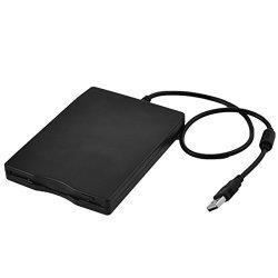 Uxcell PC Laptop USB External Floppy Disk Cd-rw Portable Diskette Drive Black