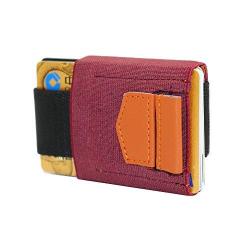 Slim Anssow Genuine Leather Credit Card Holder Front Pocket Wallet With Rfid Blocking