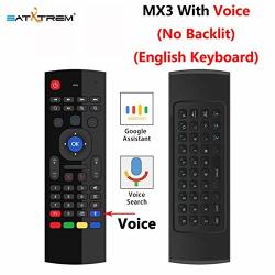 Calvas MX3 Air Mouse Smart Voice Remote Control 2.4G Rf Wireless Keyboard For X96 TX3 MINI A95X H96 Pro Android Tv Box