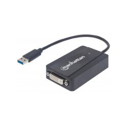 Manhattan 152310 USB 3.0 To Dvi Converter - Supports Dvi-i HDMI Or Vga With Adapter Retail Box Lifetime Warranty.