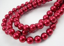 Glass Pearl Finish Round Tiny Beads Dark Deep Red For Handmade Jewerly Necklace Bracelet Beading Supplies Faux Pearls Top Quality C23 3MM
