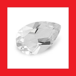 Topaz - Top White Pear Facet - 0.440cts