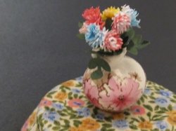 Miniature Dollhouse 1 12" Scale - Vase Of Flowers - Hand Made Table Not Included