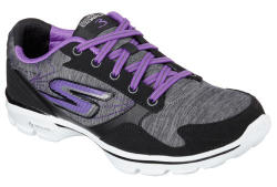 Original Skechers - Go Walk 3 Compete Black purple - Sizes 3 6 7 8