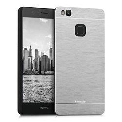Kwmobile Premium Hard Case For Huawei P9 Lite With Reinforced Back Of Brushed Aluminium In Silver