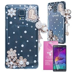 Samsung Galaxy Note 4 Case Epicgadget Tm 3D Handmade Gold I Love You Chain Bling Clear Hard Case Cover For Samsung Galaxy Note 4 SM-N910S