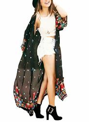 sheer floral kimono cardigan