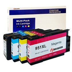 INK4WORK 4 Pack Replacement For Hp 950XL 951XL Ink Cartridge Fits Hp Officejet Pro 8100 8600 8610 8620 8630 8640 8660 8615 8625 251DW 276DW
