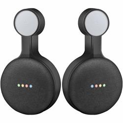 Amortek Outlet Wall Mount Holder For Google Home MINI A Space-saving Accessories For Google Home MINI Voice Assistant Black 2-PACK