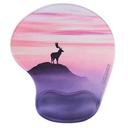 Lizimandu Non Slip Mouse Pad Wrist Rest For Office Computer Laptop & Mac - Durable & Comfortable & Lightweight For Easy Typing & Pain Relief-ergonomic Support Geer Purple