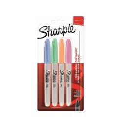 Sharpie : Fine Pastel Permanent Markers - Pack Of 4