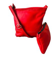 Genuine Leather Ruth Sling Handbag Gift Set Bag Red Combo