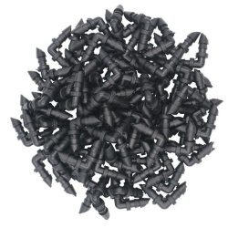 Elbow Barbed Connectors For 4 7MM Drip Irrigation Micro Tube 100 Pieces