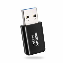 Glam Hobby Ourlink Wireless USB 1200MBPS USB Wifi USB 3.0 Dual Band 2.4GHZ 300MBPS + 5.8GHZ 867MBPS 802.11AC B G N Wifi Adapter Pc desktop laptop Support Windows 10 8.1 8 7 XP Mac Os