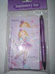 Cute Girls Stationery Set - Comes With Notebook Address Book & Pen