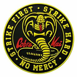 Cobra Kai No Mercy Strike First Strike Hard Patch 3D-PVC RUBBER-3.0 INCH-KP-1