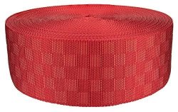 3 Inch Red Checkerboard Heavy Nylon Webbing Closeout 20 Yards