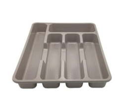 Brown Cutlery Tray 5 Compartment 34X27X4.5CM Colours Bpa Free
