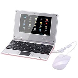 Atoah7 Inch Mini Netbook Via8880 Android 4.4.2jellybean Laptop Computer 512 4gb Storage Wifi Hdmi With Good Gift For Children Pink
