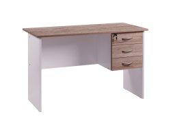 Solitude Work Desk - Sanremo Oak & White