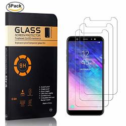 The Grafu Screen Protector Tempered Glass For Galaxy A6 Plus Bubble Free 9H Scratch Resistant Screen Protector Film For Samsung Galaxy A6 Plus 3 Pack