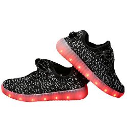 Genda 2ARCHER Kids 7 Colors Light Up Shoes LED Slip-on Fashion Sneakers