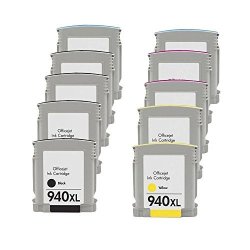 Rightink Highyield 940XL Printer Cartridge Replacement For Hp Officejet Pro 8000 8500 8500 Wireless 8500A 8500A Plus 8500A PREMIUM 10PACK
