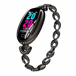 Powerfulline E68 Metal Women Bluetooth Smart Bracelet Heart Rate Monitor Fitness Tracker Smart Bracelet Black