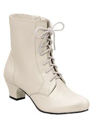 Angel Flex Lace Up Boot Jada Synthetic Ankle Heeled Boots For Women Winter White 10 C d Us