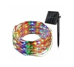 10M Solar Powered Fairy LED String Lights - Multi Color