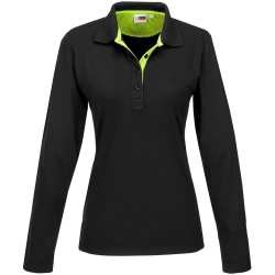 SOLO Ladies Long Sleeve Golf Shirt - Lime