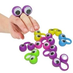 Dazzling Toys Eyes On Rings Party Favors Set Of 24