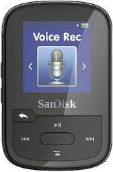 SanDisk Clip Voice MP3 Player And Voice Recorder 16GB