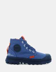 PALLADIUM Kids Supply True Navy Boots - UK12 Blue