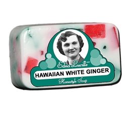 Edna Lucille Hawaiian White Ginger Homestyle Soap 6.5 Oz Bar