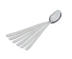 6 Pieces Soda Spoon Long Tea Spoons 17.5CM Long - Square Handle