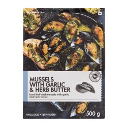 Frozen Mussels With Garlic & Herb Butter 500 G