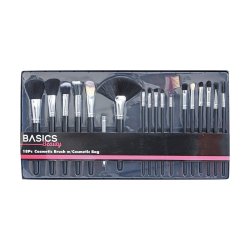 Basics Makeup Brush Set Black Bag & 18PCS