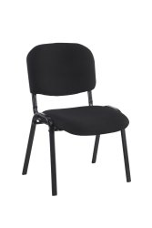 Kogo Koga Deluxe Fabric Stacking Chair - Black