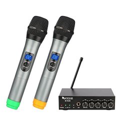 Fifine Dual Channel Wireless Handheld Microphone Easy-to-use Handheld Uhf Wireless System. K036