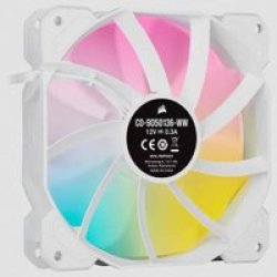 White SP120 Rgb Elite 120MM Rgb LED Fan With Airguide Single Pack